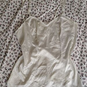 Vintage Satin White Top